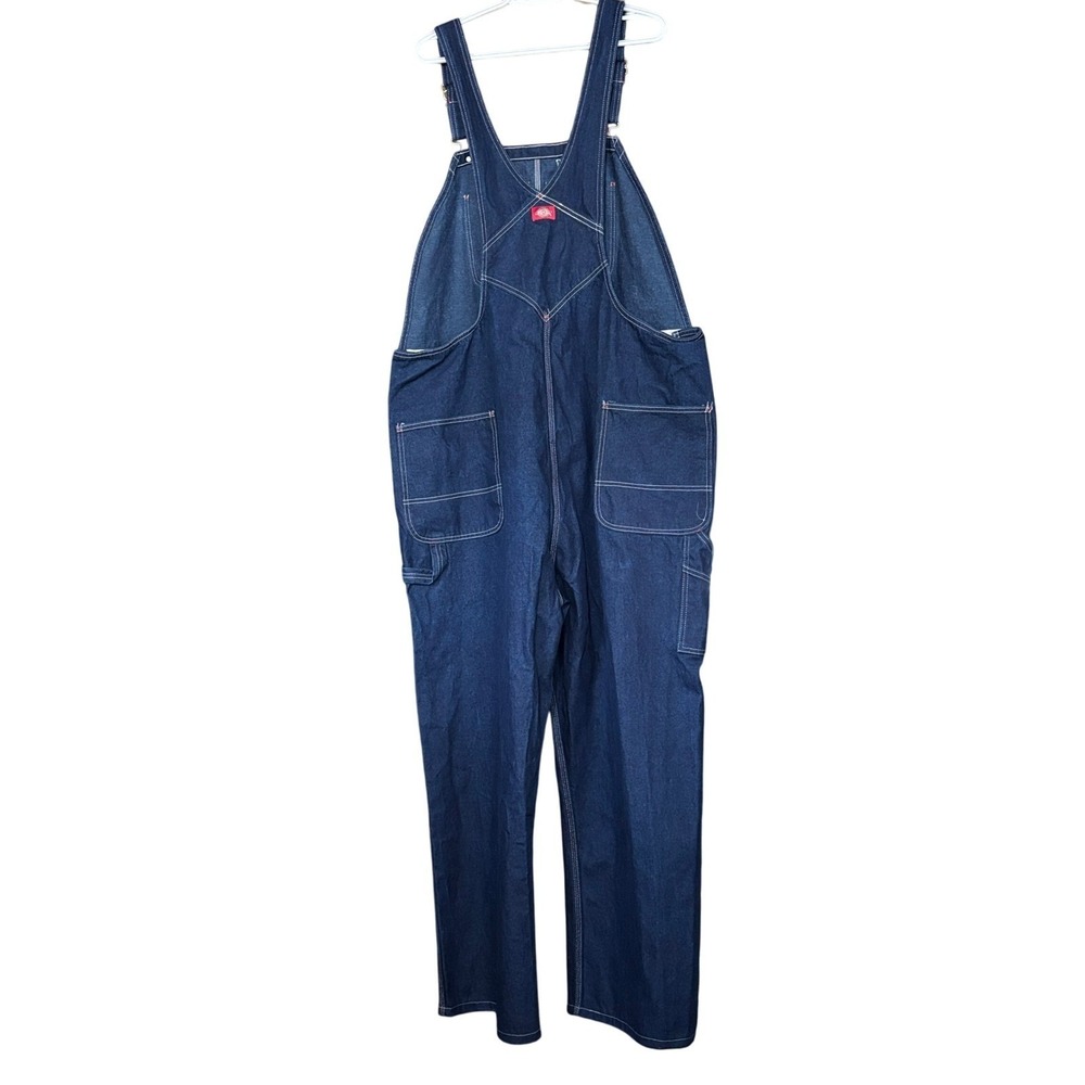 Dickies Overalls Work Men's Size 46x30 100% Cotton Farmer Rancher Bib Carpenter - Picture 3 of 10